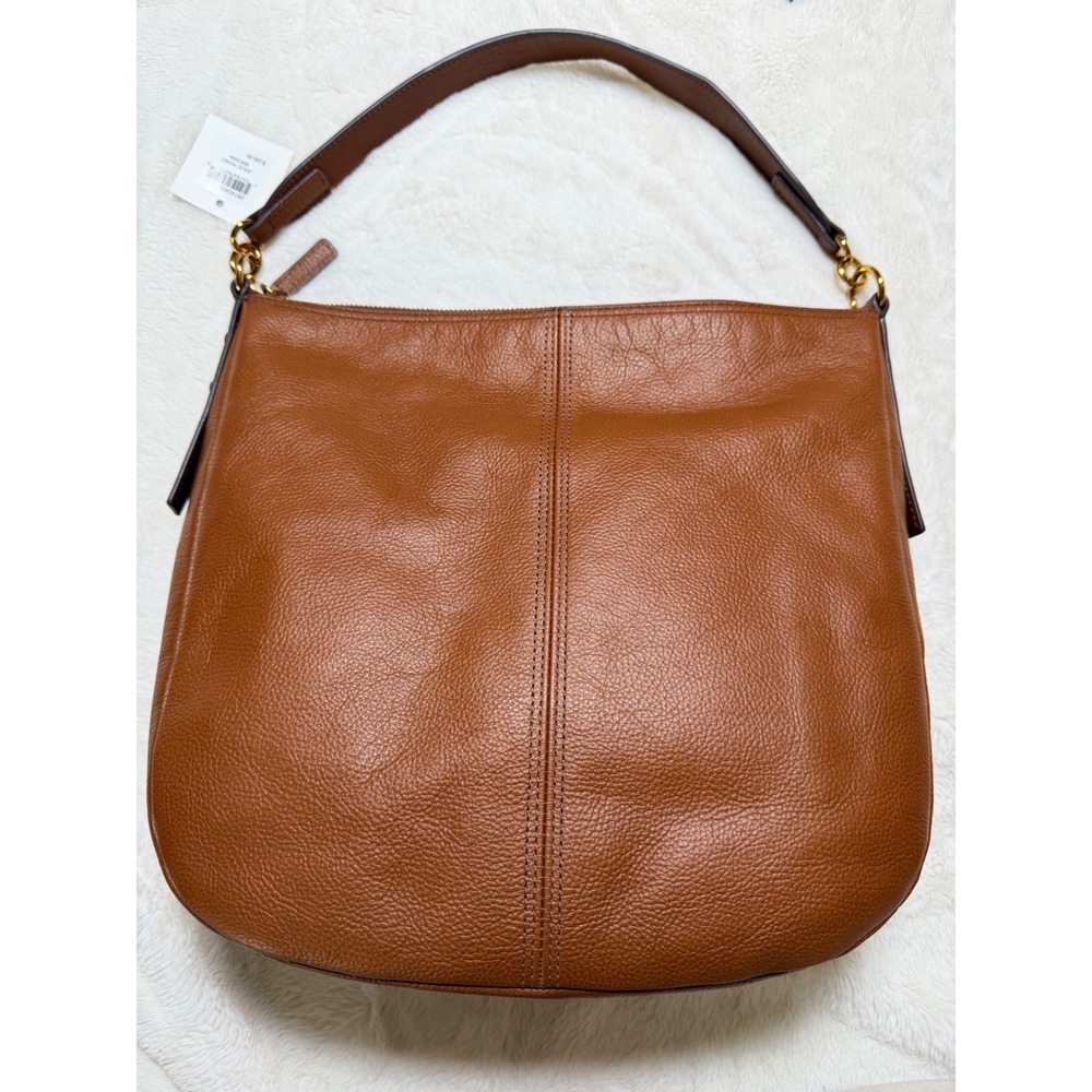 NWT Fossil Jolie Leather Slouchy Hobo Bag Brown Shoulder Strap Crossbody - Picture 2 of 11